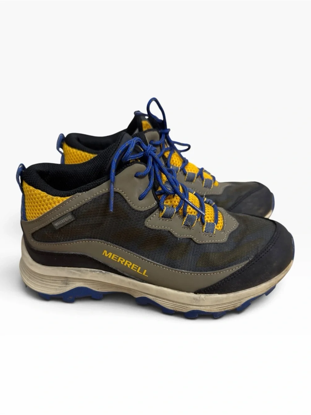 Merrell Kids Moab Speed Mid Waterproof Hiking Boots Size Youth 4 Trail Shoes